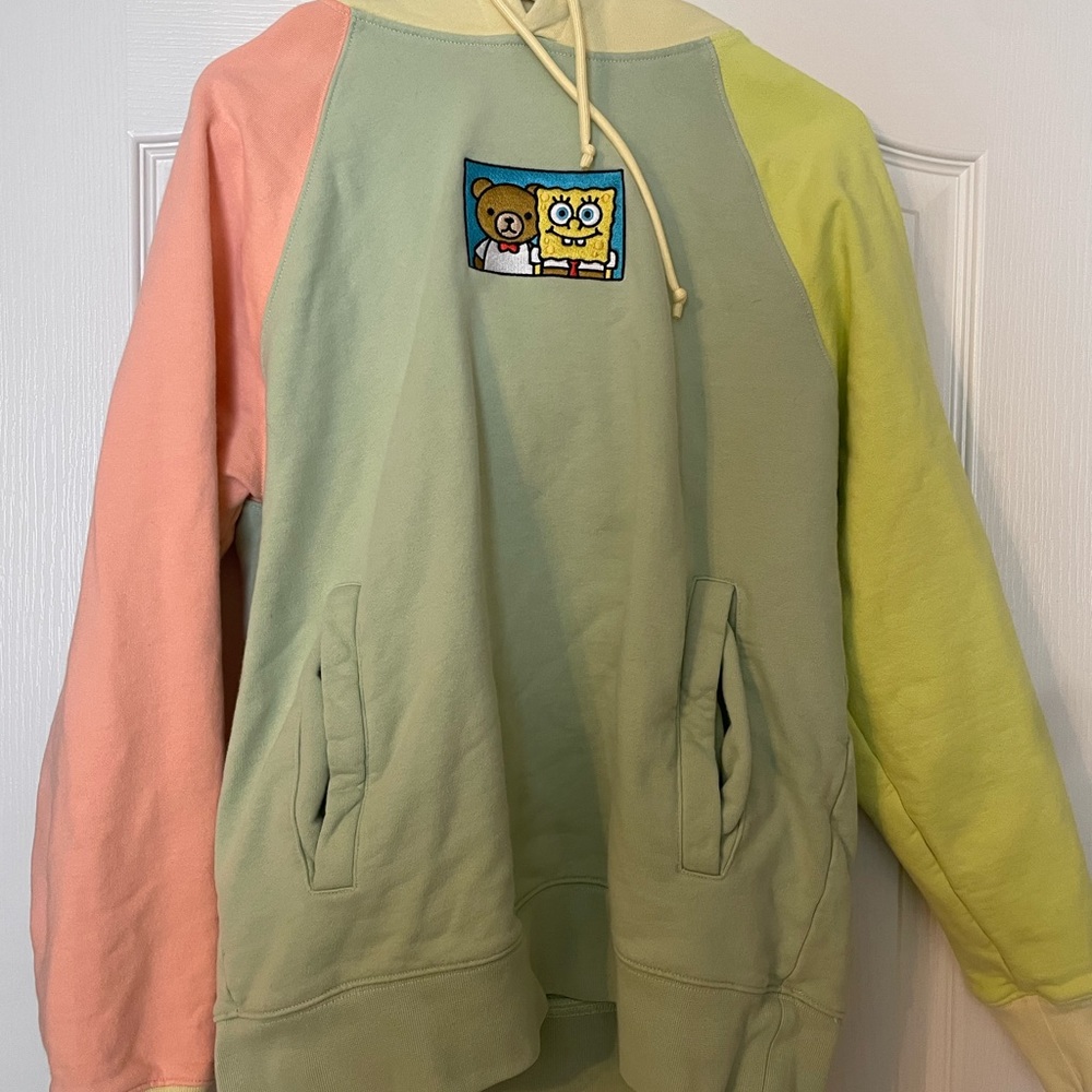 Teddy Fresh x SpongeBob color block hoodie
